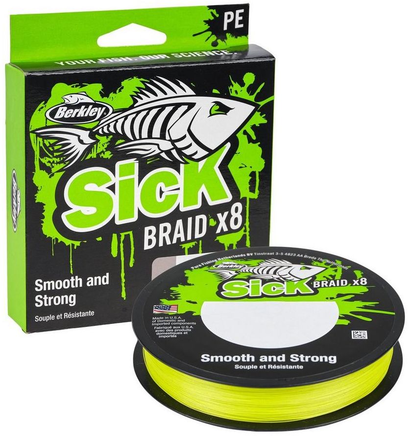 Fir Textil BERKLEY Sick Braid, Flame Green, 0.39mm, 46.3kg, 150m