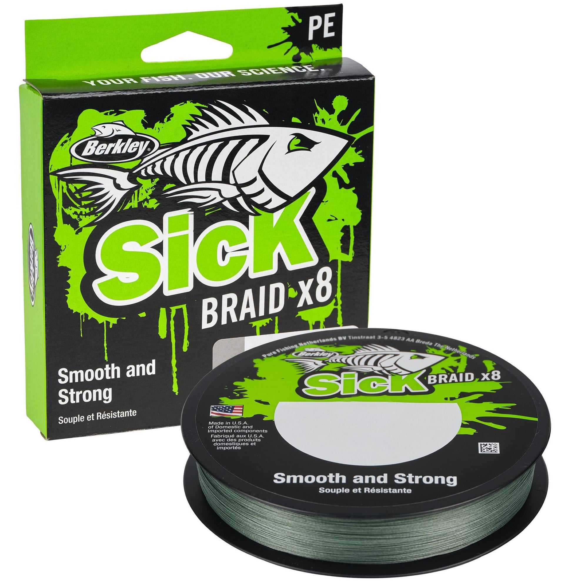 Fir Textil BERKLEY Sick Braid, Moss Green, 0.08mm, 6kg 2000m