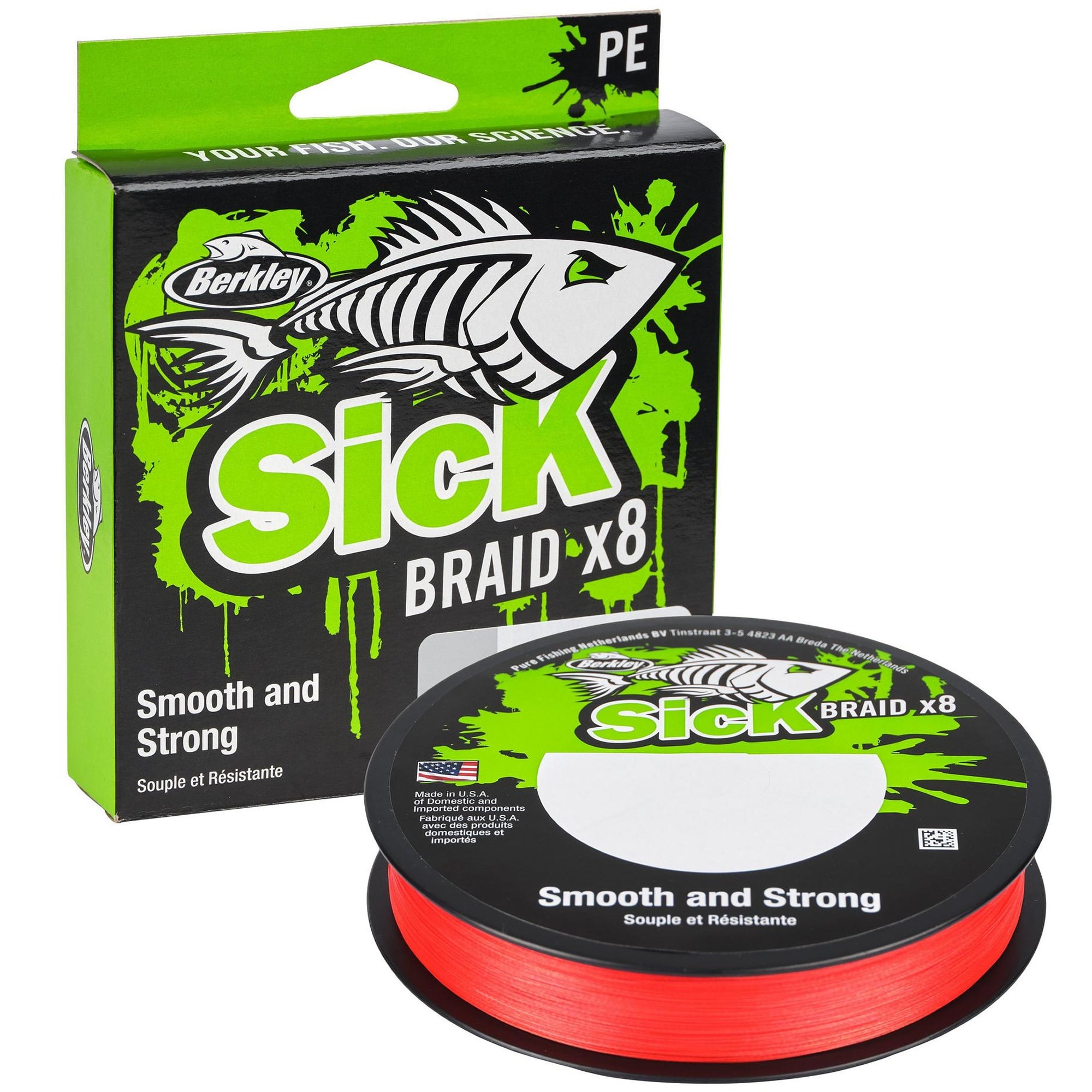 Fir Textil BERKLEY Sick Braid, Red, 0.23mm, 23.6kg 2000m