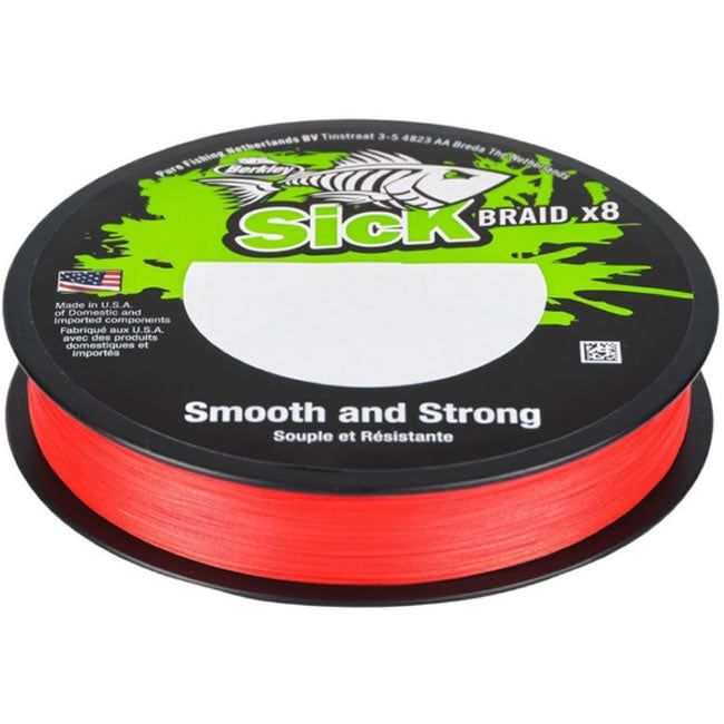 Fir Textil BERKLEY Sick Braid, Red, 150m, 0.12mm, 11.2kg