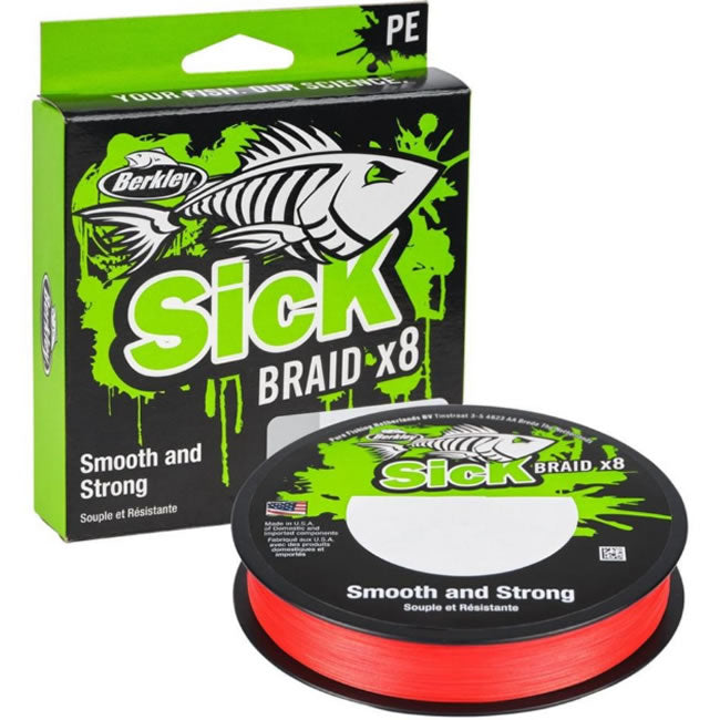 Fir Textil BERKLEY Sick Braid, Red, 150m, 0.39mm, 46.3kg