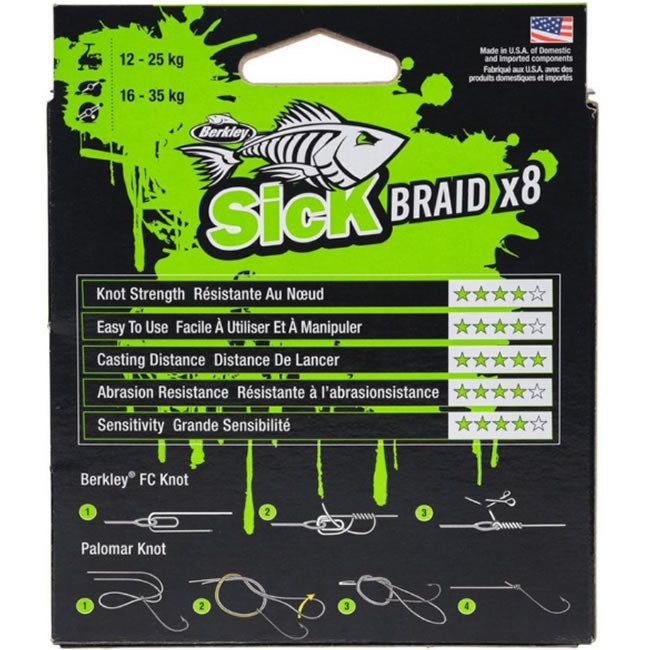 Fir Textil BERKLEY Sick Braid, Red, 300m, 0.10mm, 7.5kg