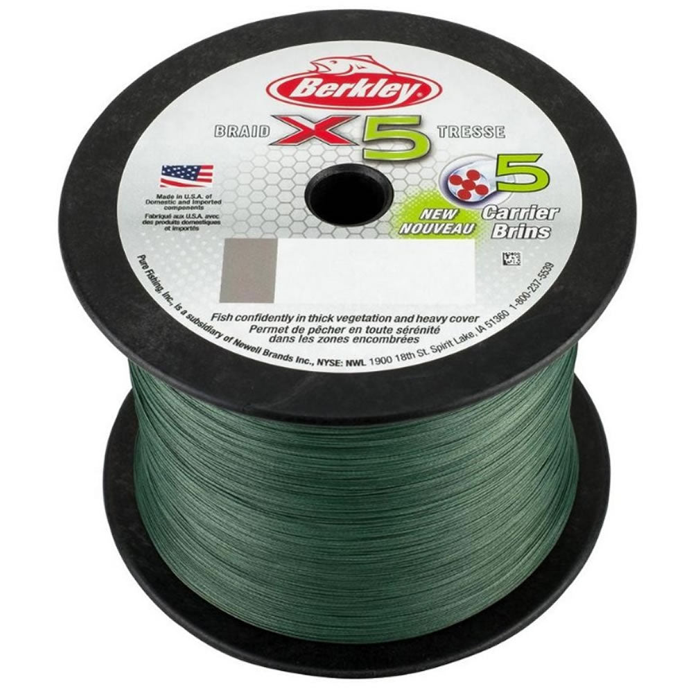 Fir Textil BERKLEY Superline X5 Low vis Green, 2000m, 0.08mm, 7.60kg