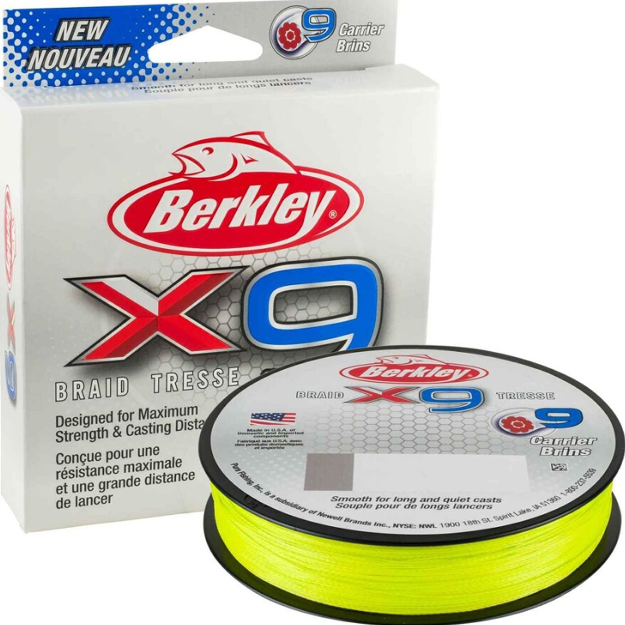 Fir Textil BERKLEY Superline X9 Fluo Green, 150m, 0.30mm, 31.50kg