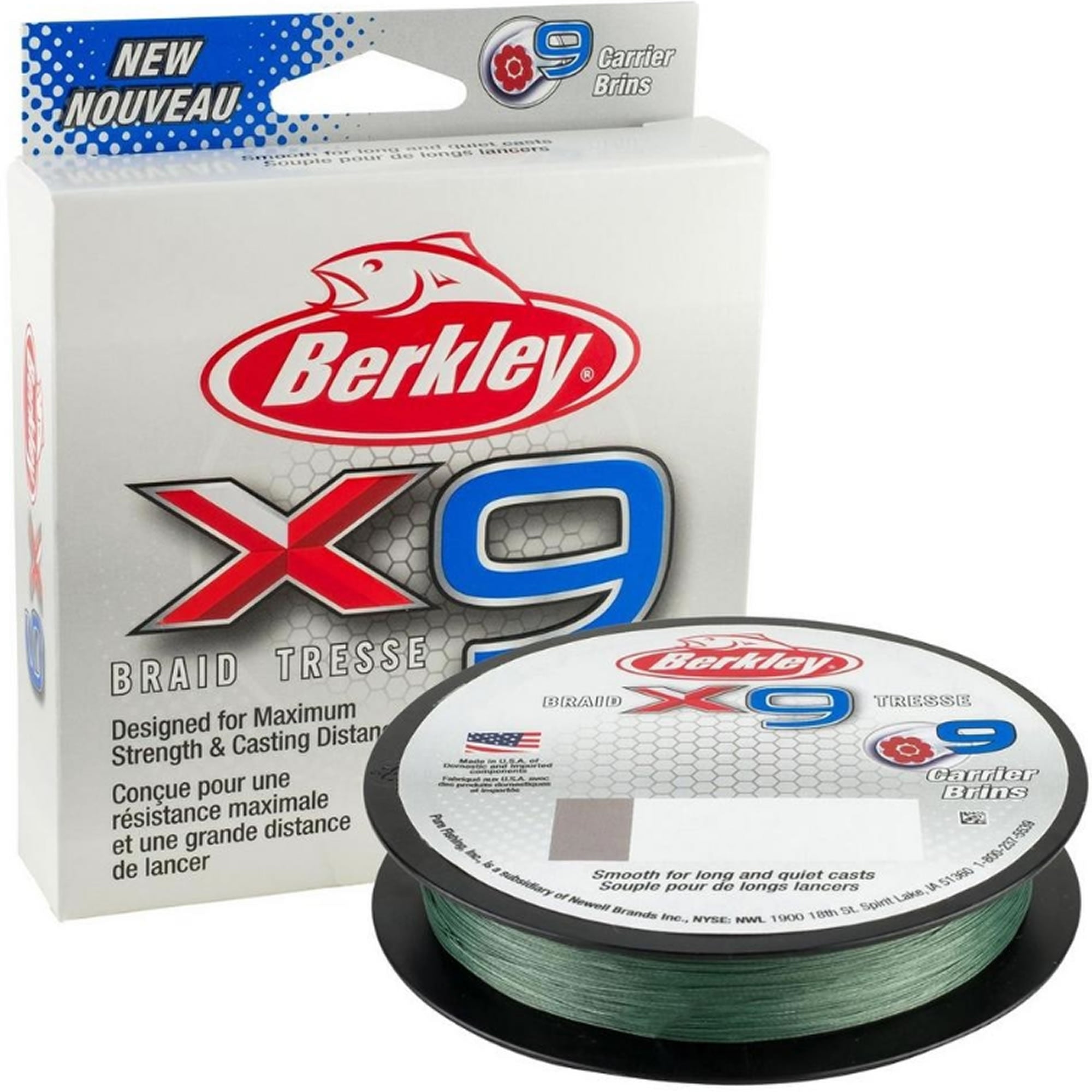 Fir Textil BERKLEY Superline X9 Low vis Green, 300m, 0.12mm, 12.10kg