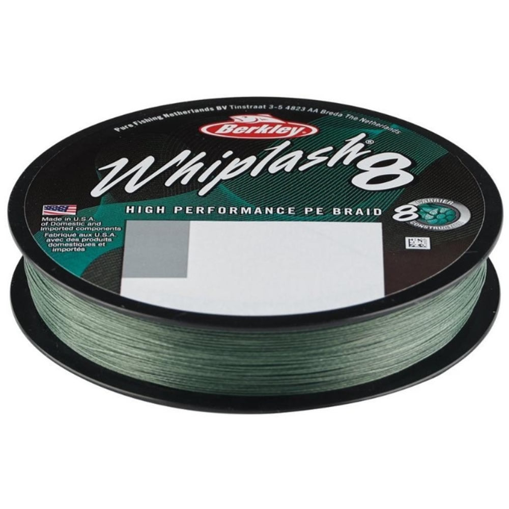 Fir Textil BERKLEY Whiplash 8, Green, 0.12mm, 17.50kg, 300m
