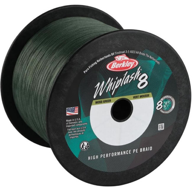 Fir Textil BERKLEY Whiplash 8 PE, Green, 2000m, 0.12mm, 17.5kg