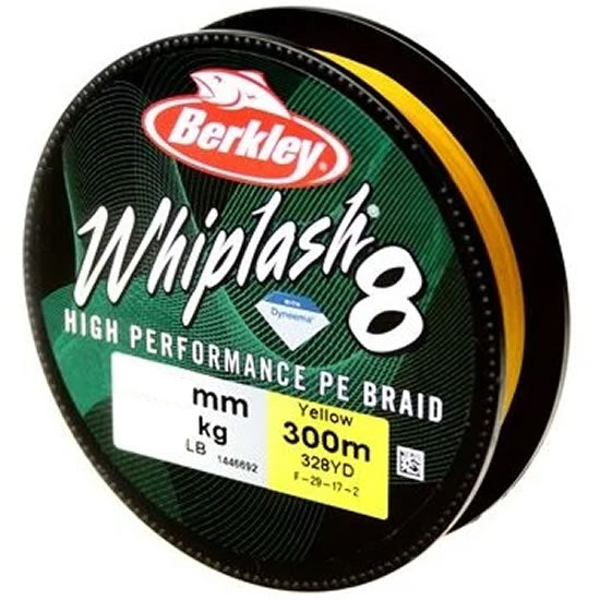 Fir Textil BERKLEY Whiplash 8, Yellow, 300m, 0.28mm, 47.1kg
