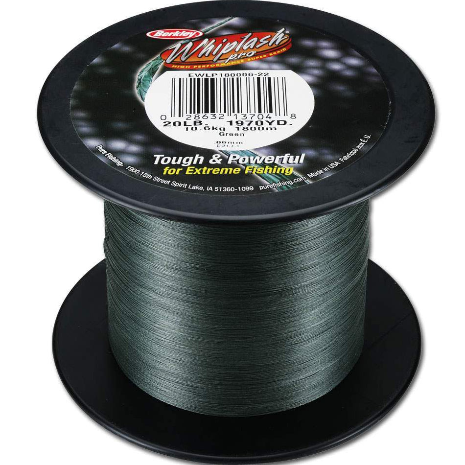 Fir Textil BERKLEY Whiplash Pro, Green, 1800m, 0.21mm, 26.4kg