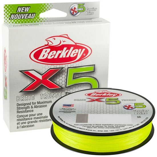 Fir Textil BERKLEY X5 FLURO VERDE 0.08MM/7.6KG/150M