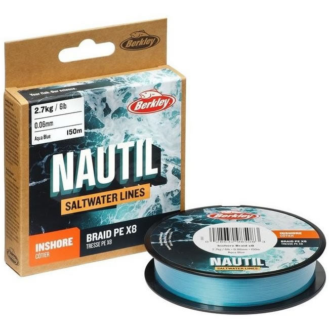 Fir Textil Berkley Nautil Braid X8, Aqua Blue, 150m, 0.30mm, 18.1kg