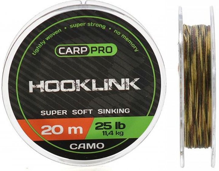 Fir Textil CARP PRO Sinking Hooklink Camo 20m