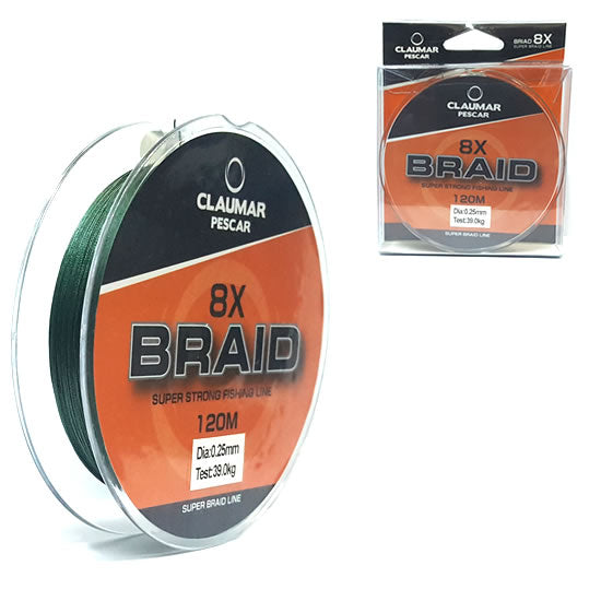 Fir Textil Claumar Pescar 8X Super Braid Strong 120M 39.0Kg 0.25MM