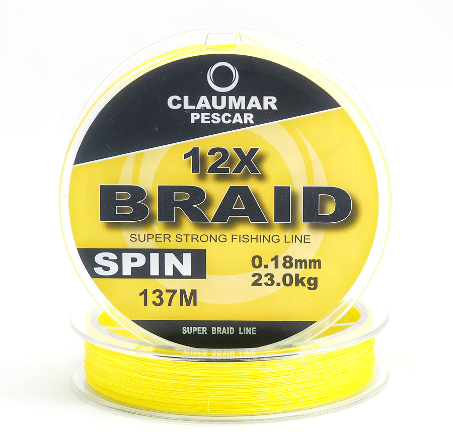 Fir Textil Claumar Pescar SPIN 12X Super Braid Strong 137M 5.00Kg 0.08MM