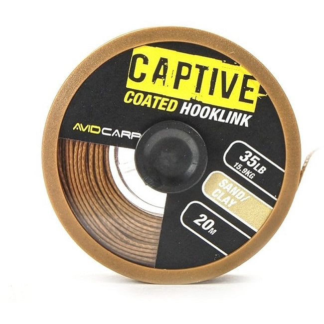 Fir Textil Cu Camasa Avid Carp Captive Coated Hooklink 20m Sand Clay