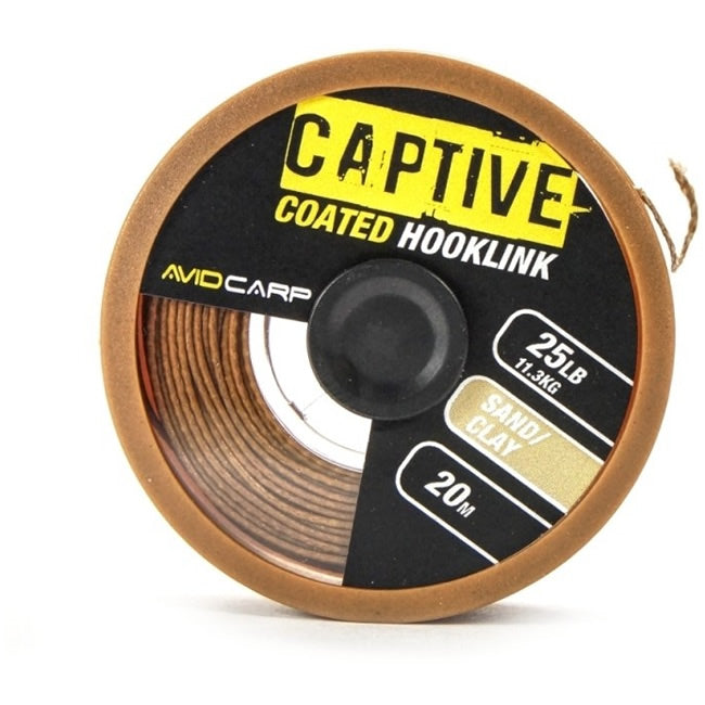 Fir Textil Cu Camasa Avid Carp Captive Coated Hooklink 20m Sand Clay