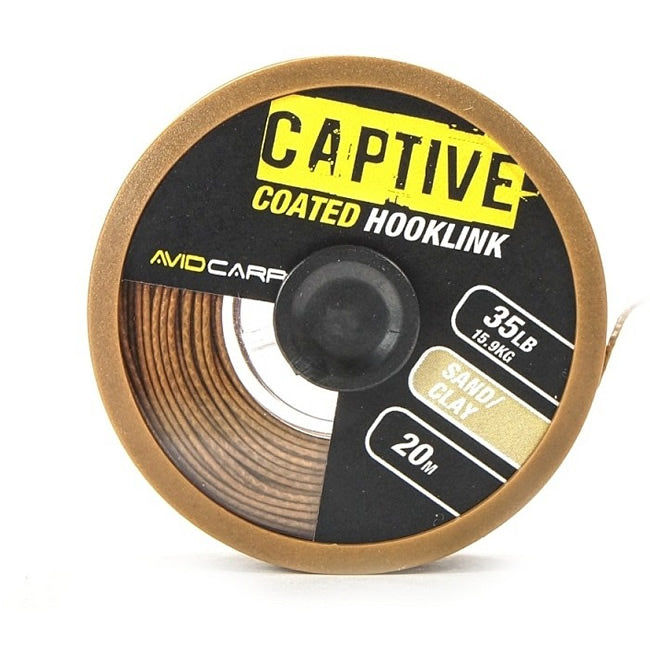 Fir Textil Cu Camasa Avid Carp Captive Coated Hooklink 20m Sand Clay