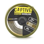 Fir Textil Cu Camasa Avid Carp Captive Coated Hooklink, 20m 0.26mm 6.8kg Weedy Green
