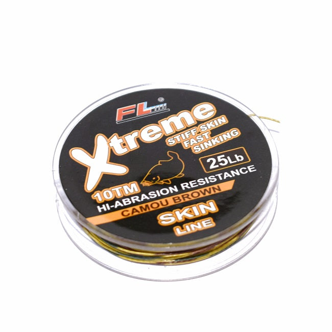 Fir Textil Cu Camasa FL Xtreme Camo Brown Stiff Skin 10m 25 LBS