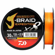 Fir Textil DAIWA J-Braid Expedition X8 PE 150m Orange