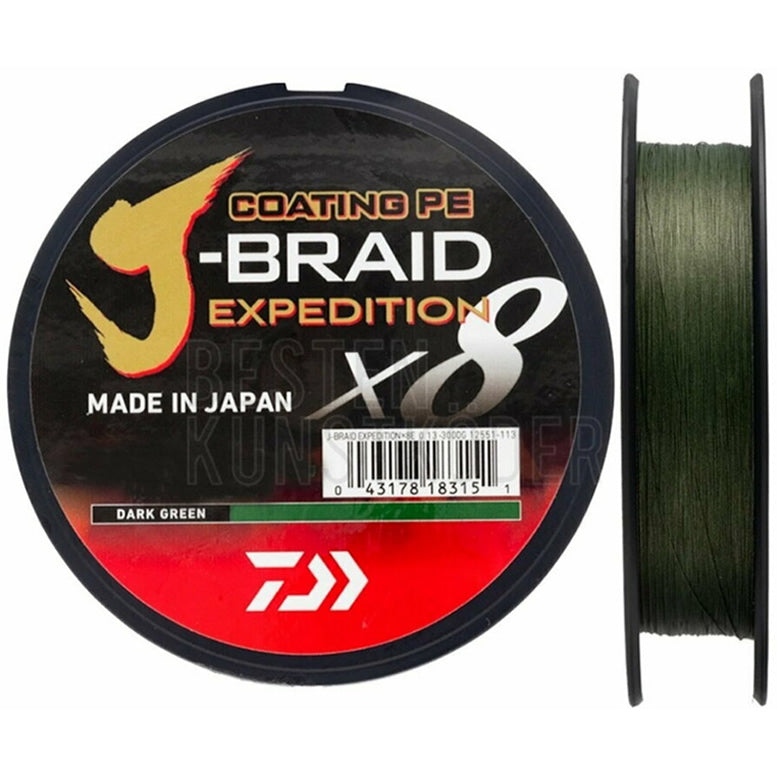 Fir Textil DAIWA J-Braid Expedition X8 PE 150m Green