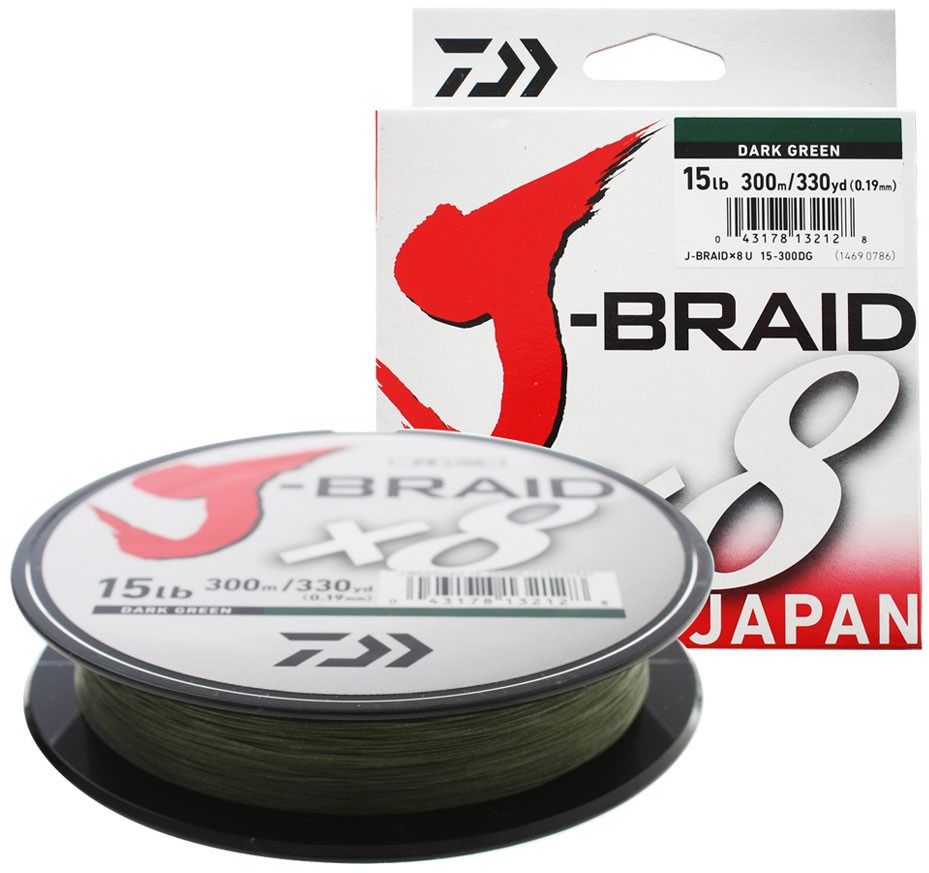 Fir Textil DAIWA J-Braid X8 Dark Green 300m