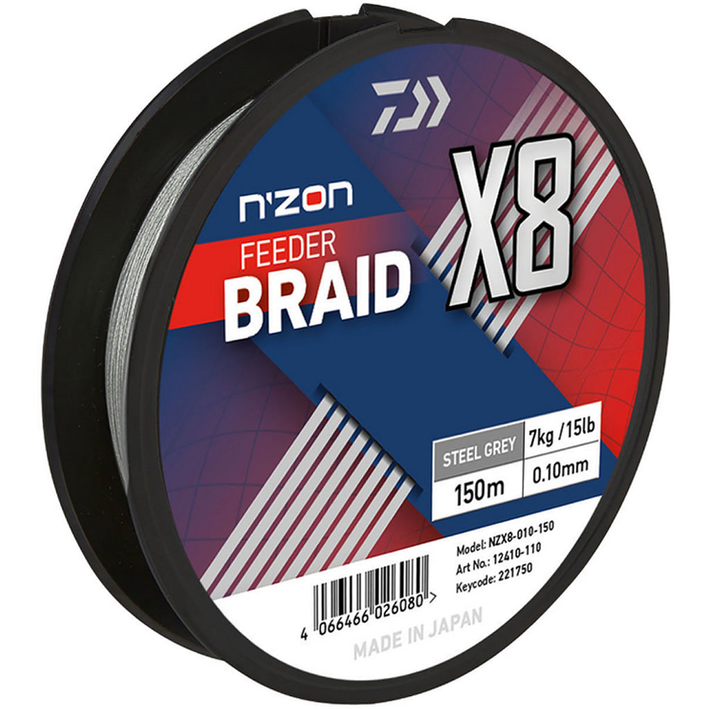 Fir Textil DAIWA N'Zone 8X Braid Steel Gray 150m