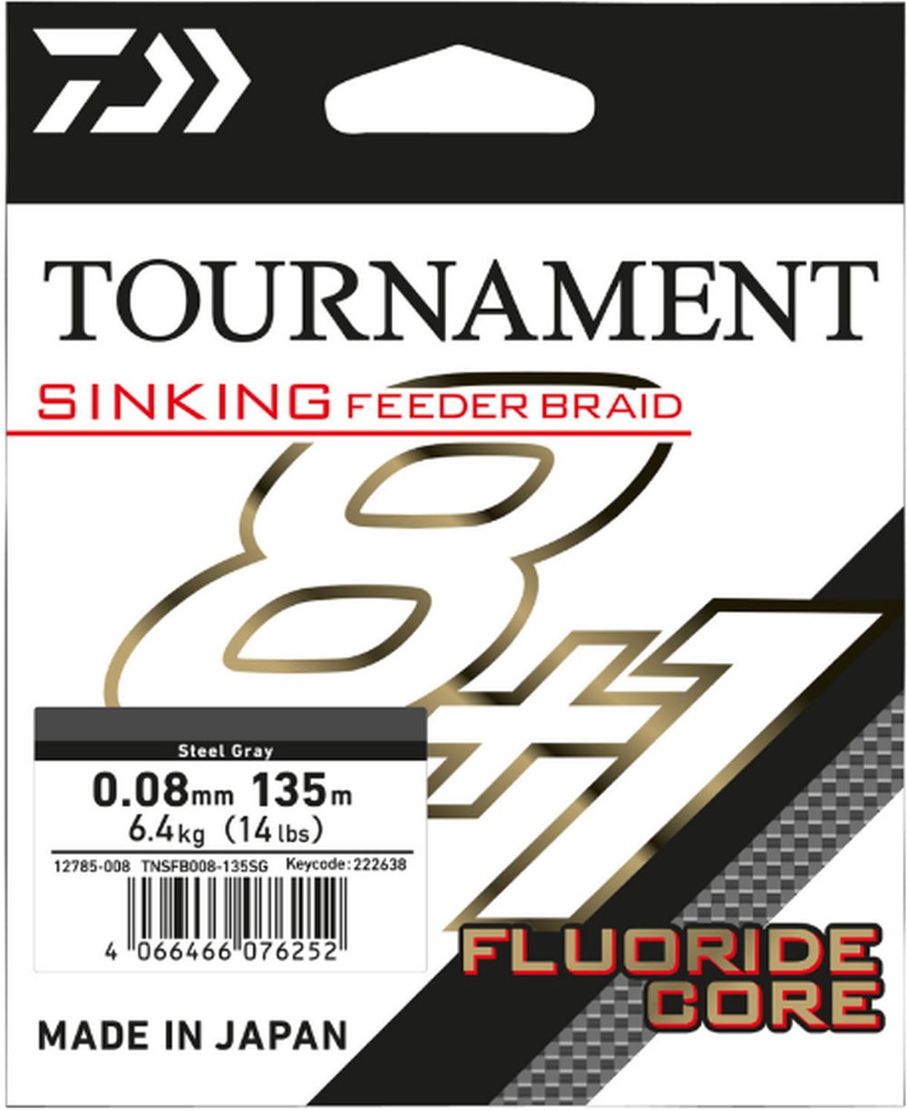 Fir Textil DAIWA Tournament Sinking Feeder Braid 8+1X, 0.08m, 135m