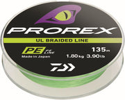 Fir Textil Daiwa Prorex UL Finesse Braid Chartreuse 135m 2.10kg