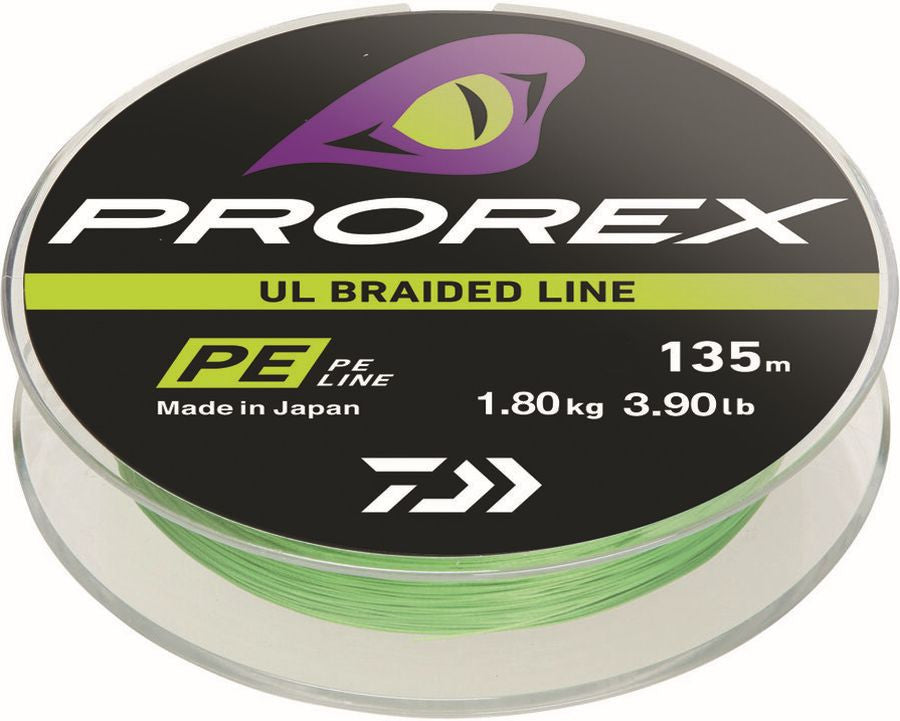 Fir Textil Daiwa Prorex UL Finesse Braid Chartreuse 135m 2.10kg