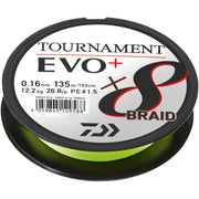 Fir Textil Daiwa Tournament 8x Braid EVO+ Chartreuse 135m