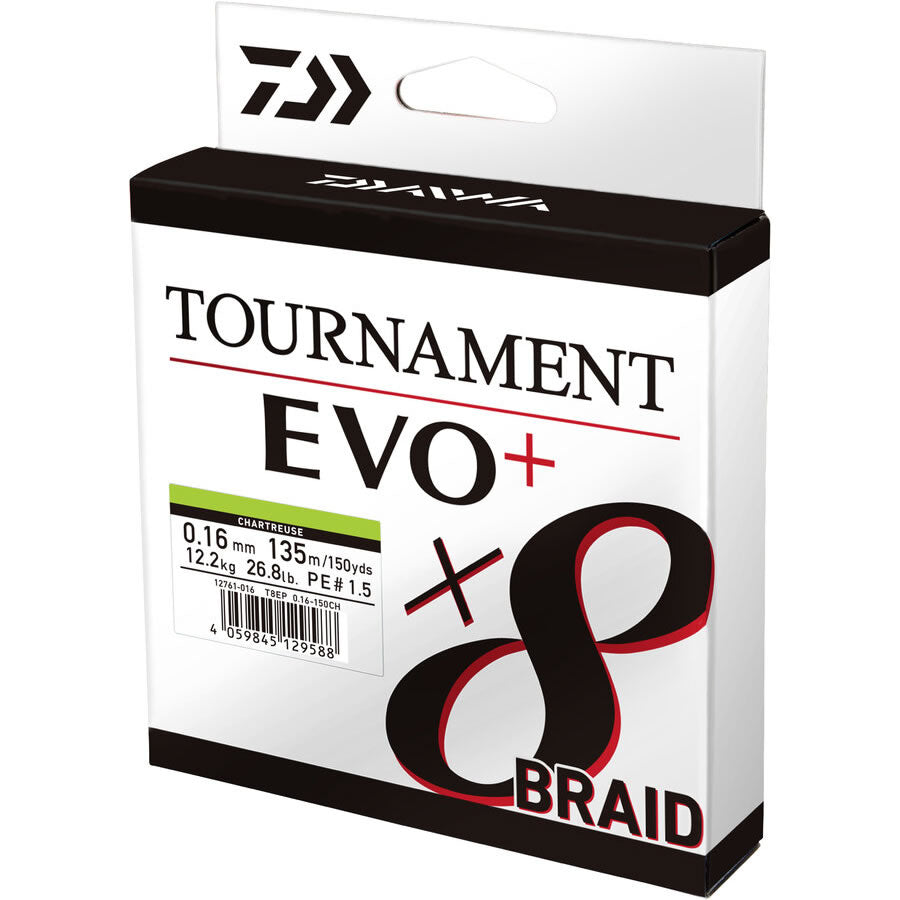 Fir Textil Daiwa Tournament 8x Braid EVO+ Chartreuse 135m