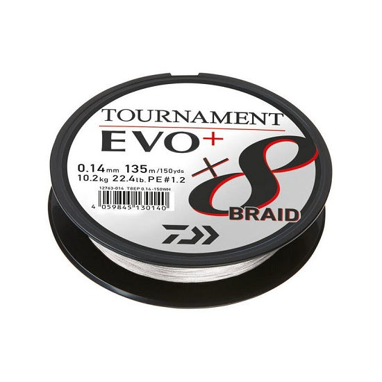Fir Textil Daiwa Tournament 8xBraid EVO+ Alb 135m