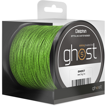 Fir Textil Delphin GHOST 8+1, Verde, 200m, 0.16mm, 8.2kg