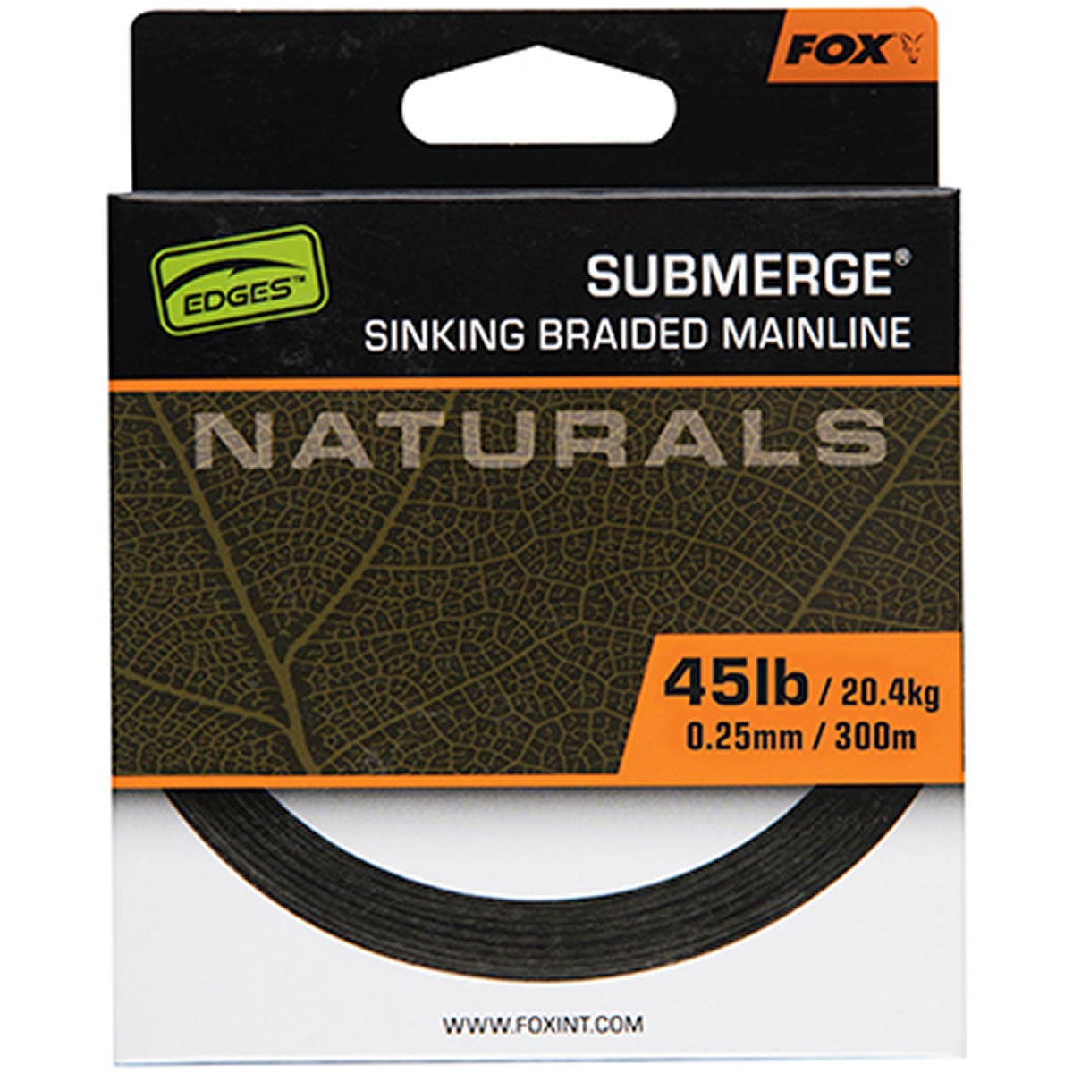 Fir Textil Fox Submerge Naturals Braid, Green, 300m, 0.25mm, 45lb/20.4kg