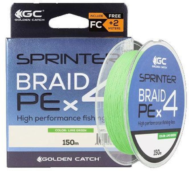Fir Textil GOLDEN CATCH Sprinter PE X4 Lime Green 150m