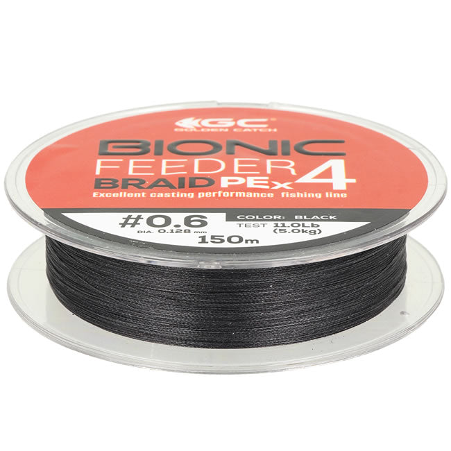 Fir Textil Golden Catch Bionic Feeder PE X4 Black 150m