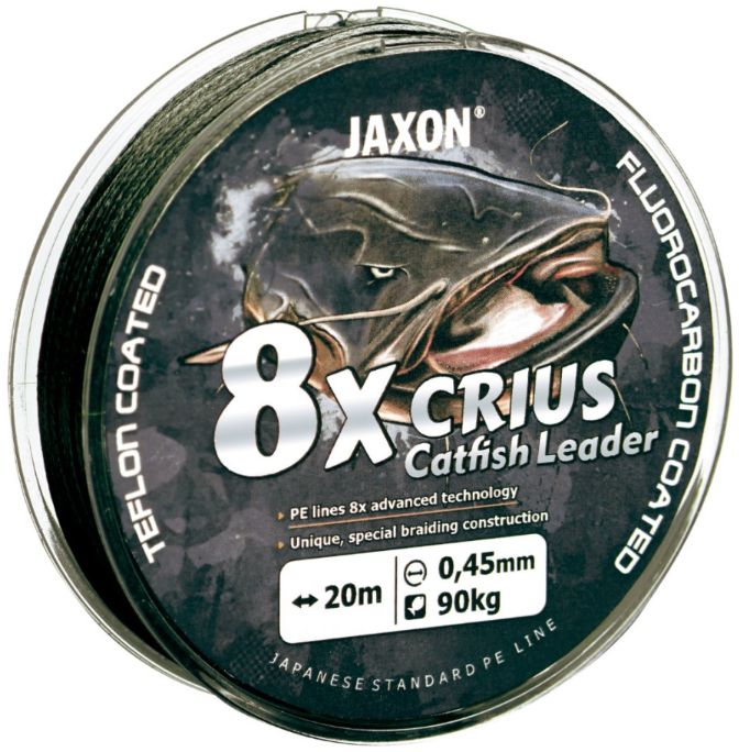 Fir Textil JAXON Crius PE X8 Catfish Leader Black 20m