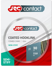 Fir Textil JRC Contact Coated Hooklink Semi Stiff, Camo, 13.6kg, 30lbs, 22m
