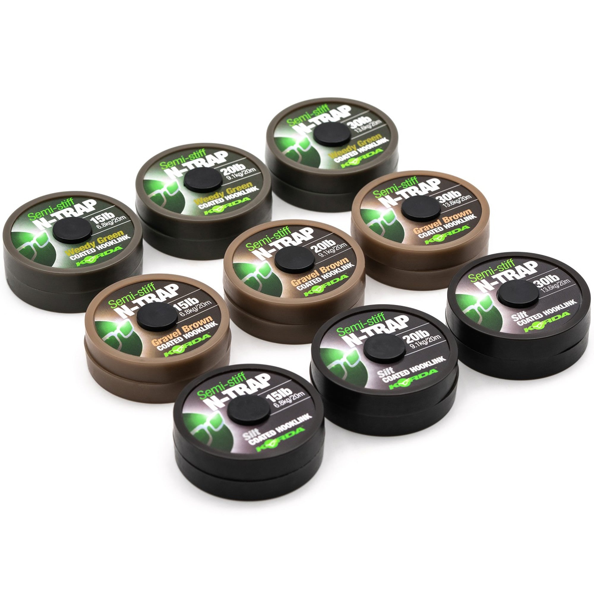 Fir Textil KORDA N-Trap Semi Stiff Coated, Silt, 20lbs, 20m