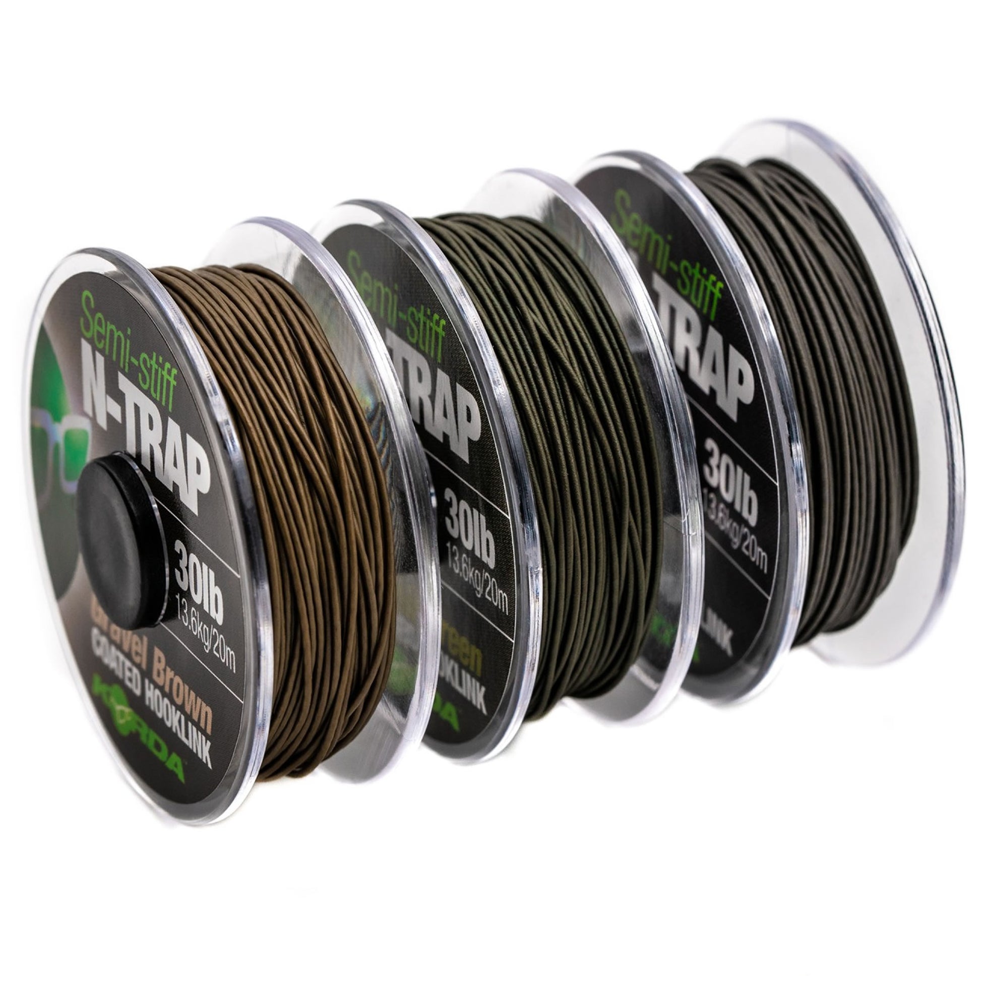Fir Textil KORDA N-Trap Semi Stiff, Gravel Brown, 15lbs, 20m