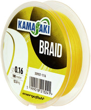 Fir Textil Kamasaki Braid, Yellow, 19.5kg, 0.22mm, 100m 