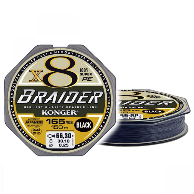 Fir Textil Konger Braider X8 Black 150m