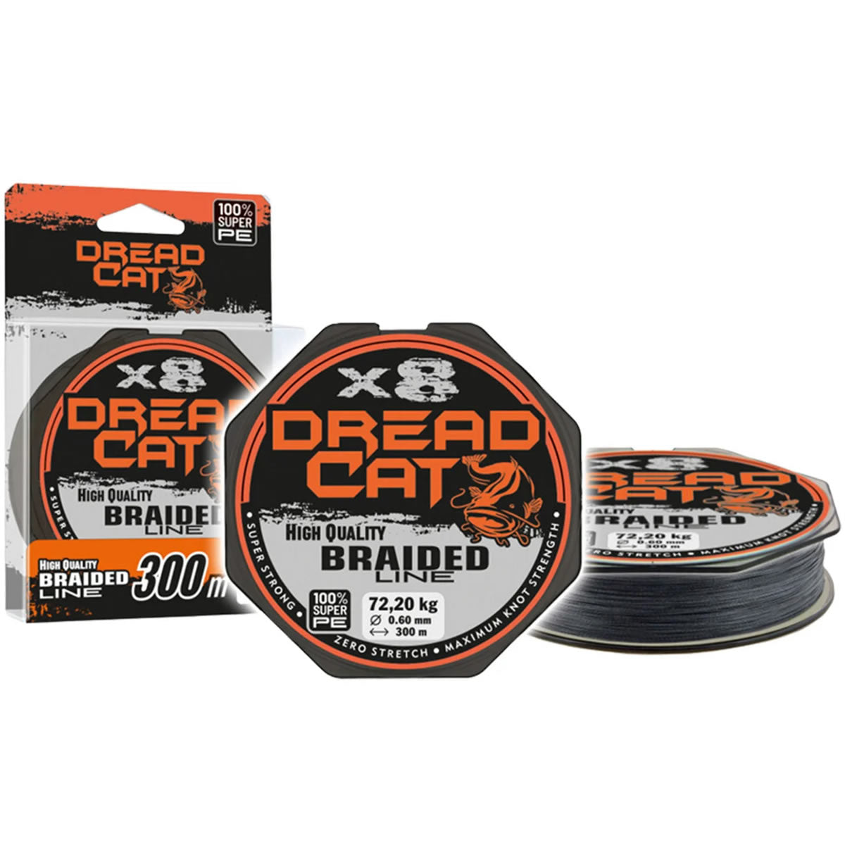 Fir Textil Konger Dread Cat Braided VX8 Negru 300m