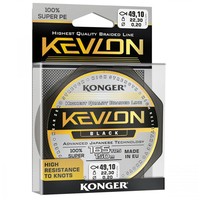 Fir Textil Konger Kevlon X4 Black 150m