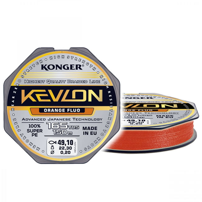 Fir Textil Konger Kevlon X4 Orange Fluo 150m