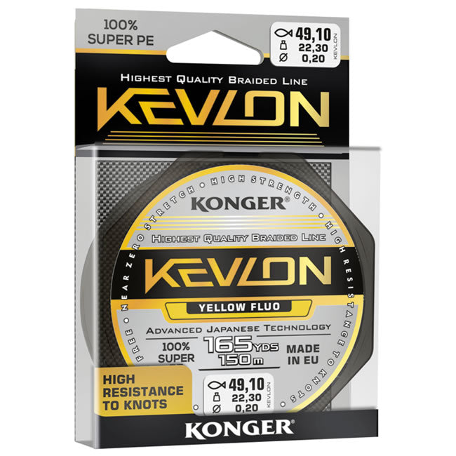 Fir Textil Konger Kevlon X4 Yellow Fluo 150m