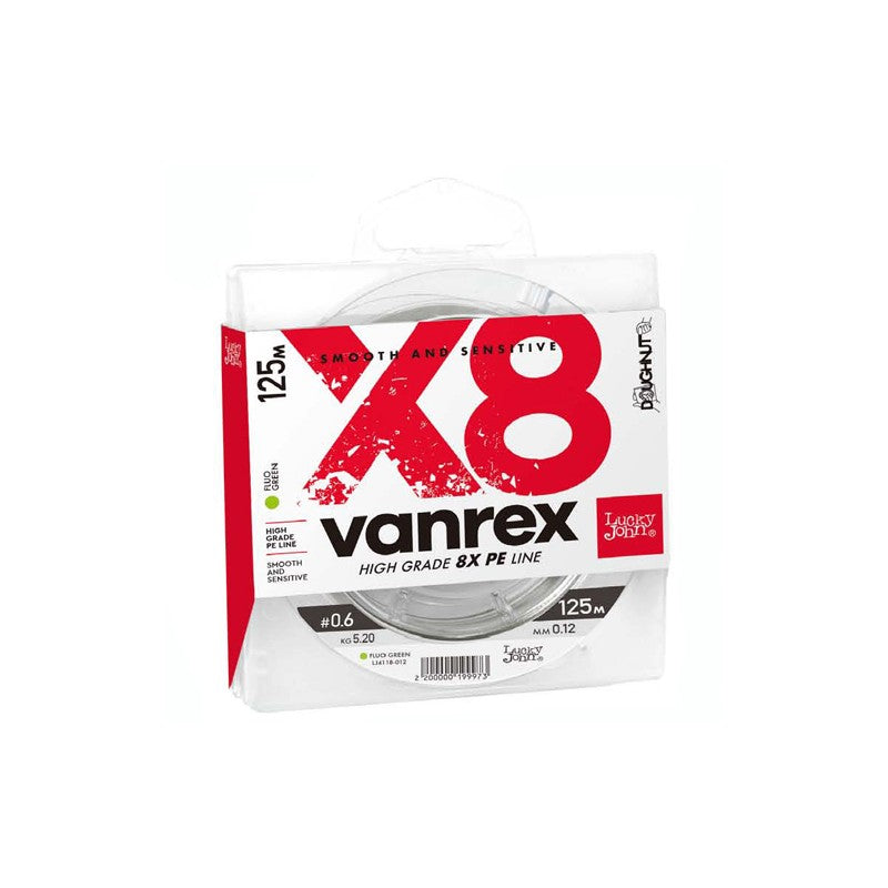 Fir Textil Lucky John Vanrex X8 Fluo Green 125m