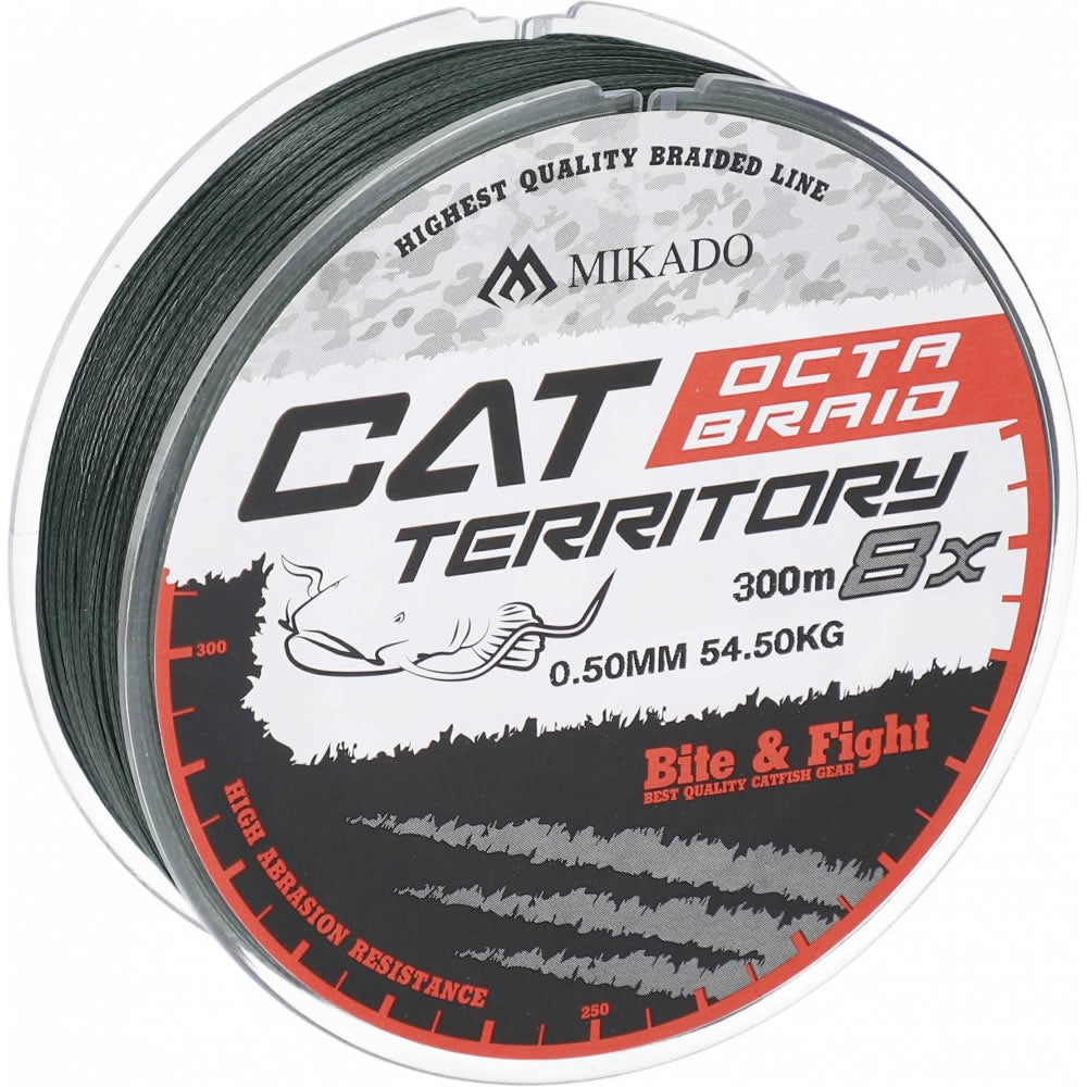 Fir Textil MIKADO Cat Territory Octa Braid, Green, 0.50mm, 53.3kg, 300m