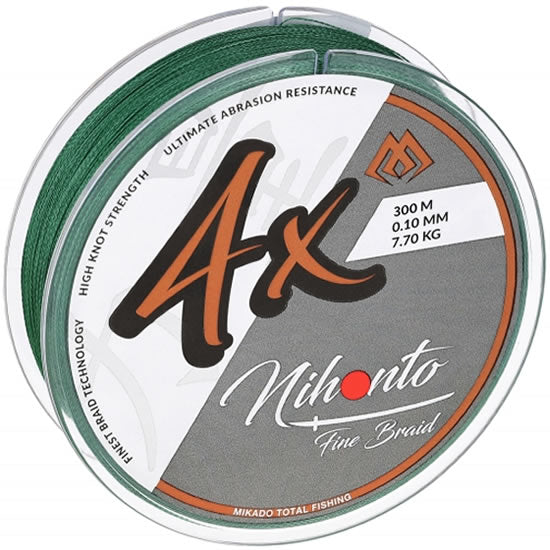 Fir Textil MIKADO Nihonto Fine Braid, Green, 0.30mm, 29.9kg, 10m